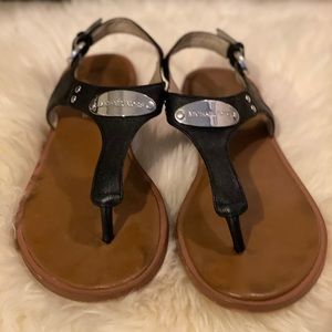 MK Plate Flat Thong Sandals